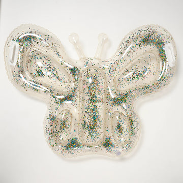 Kids Lie-On Float Butterfly Cotton Candy Glitter