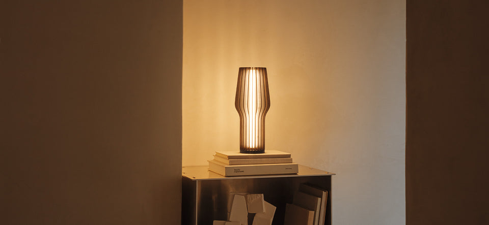 Radiant LED Lamp, Smoked Oak