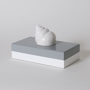 Found Shell Lacquer Jewelry Box