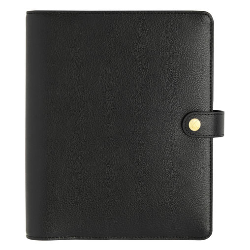 Leather Personal Planner - Black, Large