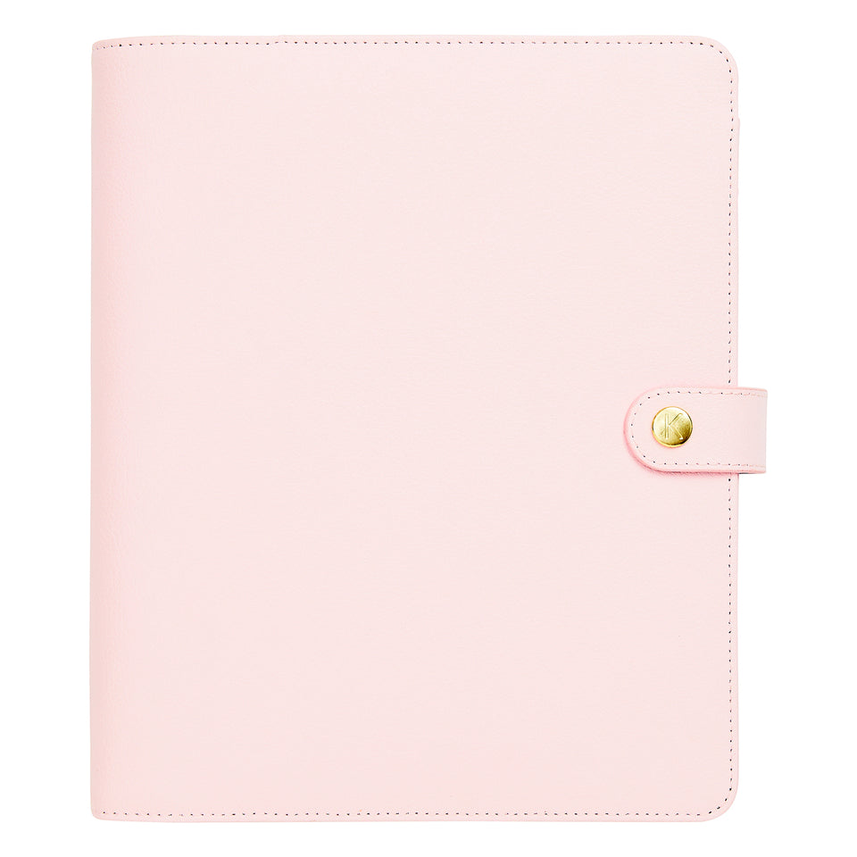 Leather Personal Planner - Pink, Large