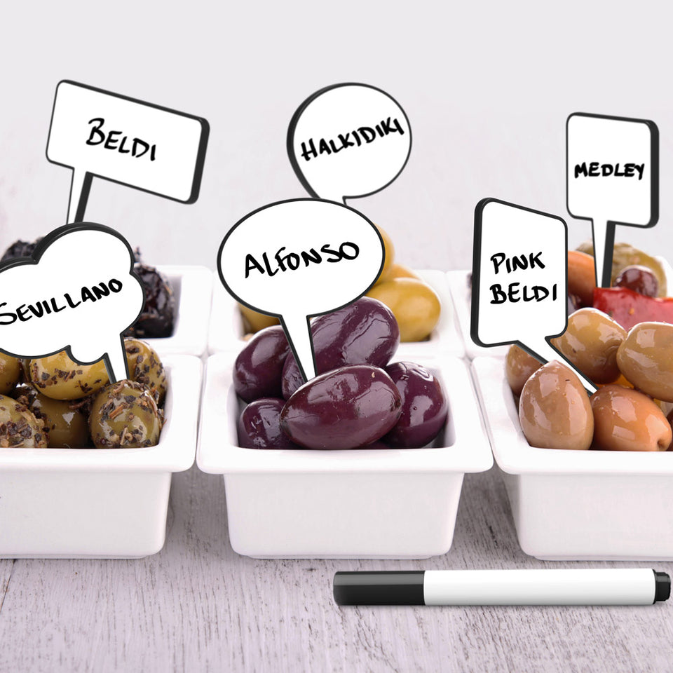SNACK TALK - Write-On Buffet Markers