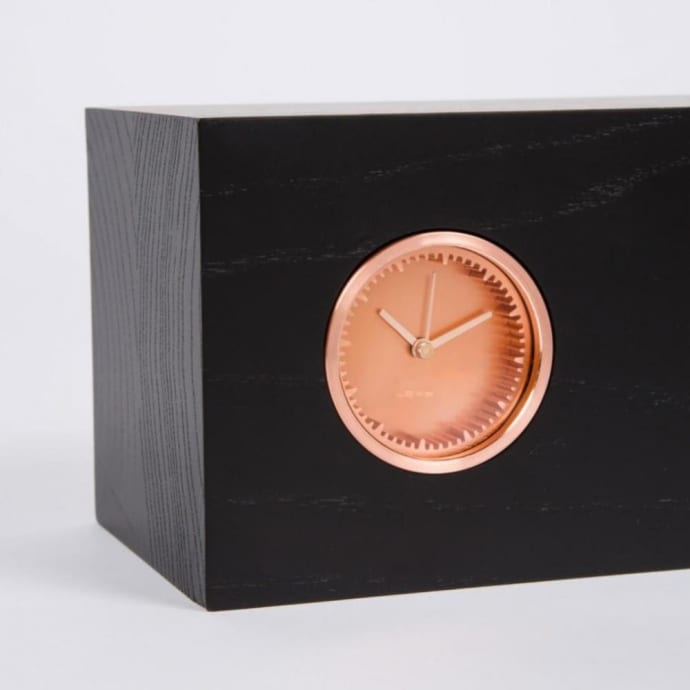 Black Ash & Copper Piet Hein Eek Tube Wood Clock