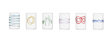 Deco Arlecchino assorted water glasses - set of 6