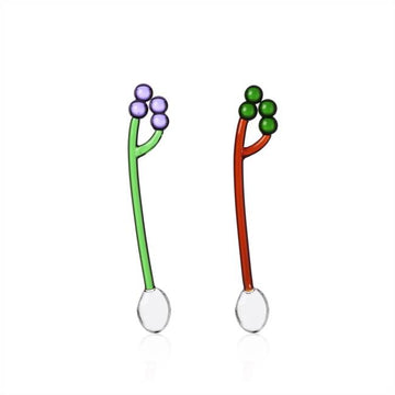 Fruits & Flowers grapes spoon set of 2