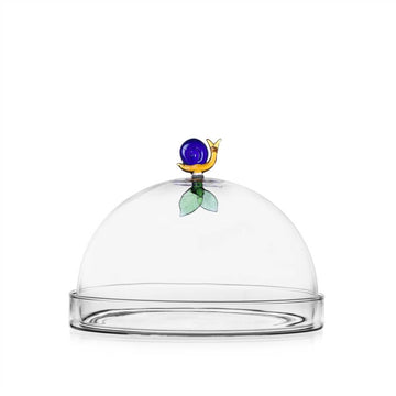 Dome w/dish snail and leaf diam 20 cm