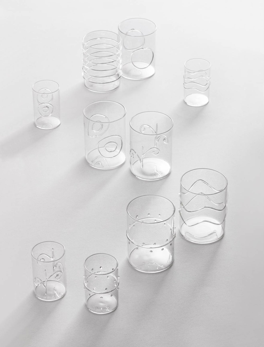 Deco Clear 6 Pcs Glass Assorted