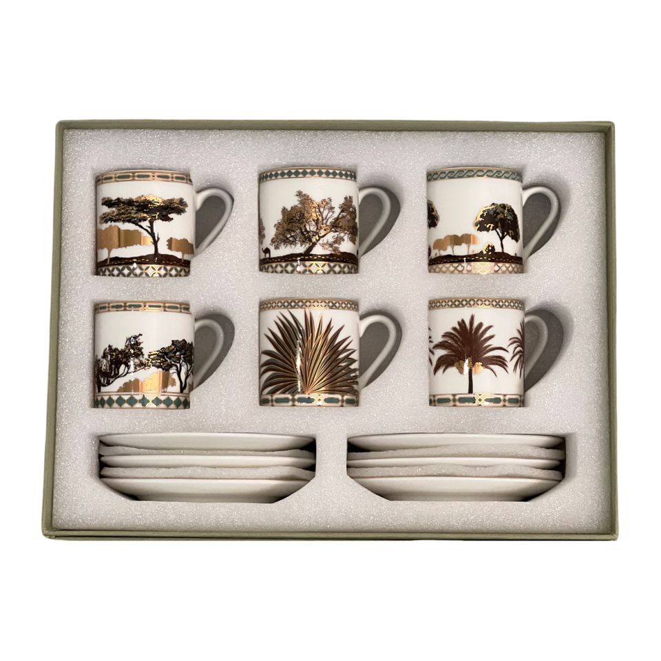 Trees of Time Espresso Cups set of 6pcs
