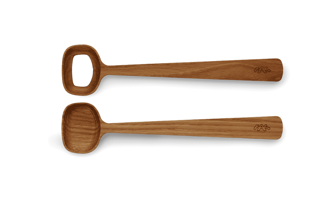 Hammersh i Salad serving set oak