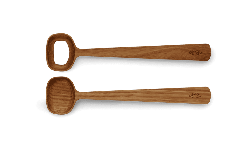 Hammersh i Salad serving set oak