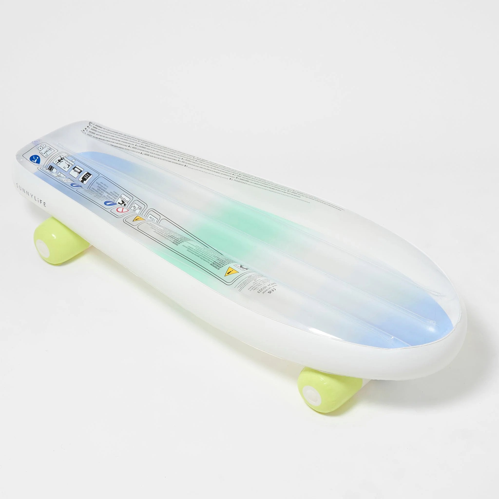 Kids Skateboard Float The Sea Kids Blue-Lime