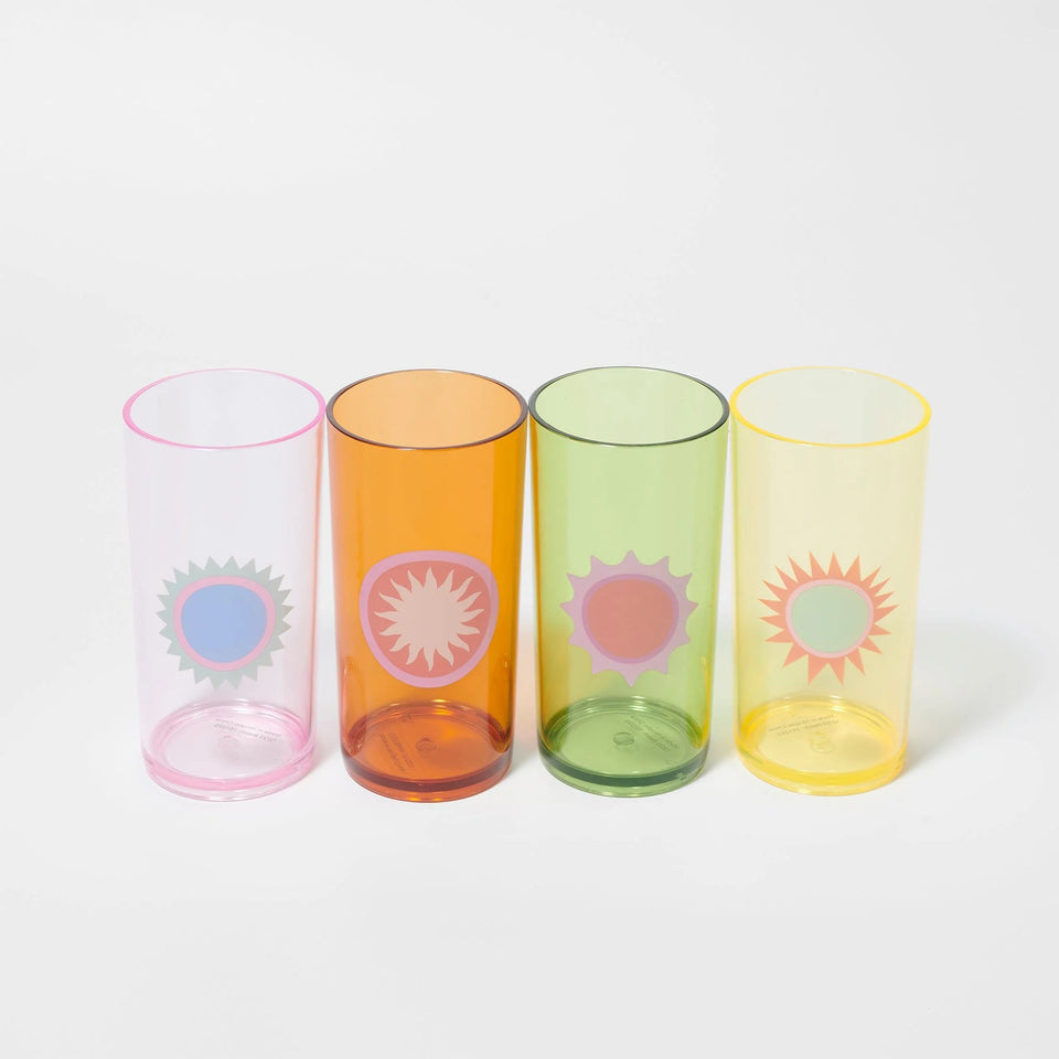 Poolside Tall Tumbler Rio Sun Multi Set of 4