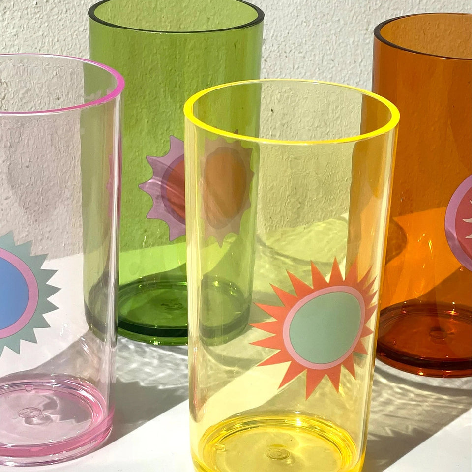 Poolside Tall Tumbler Rio Sun Multi Set of 4