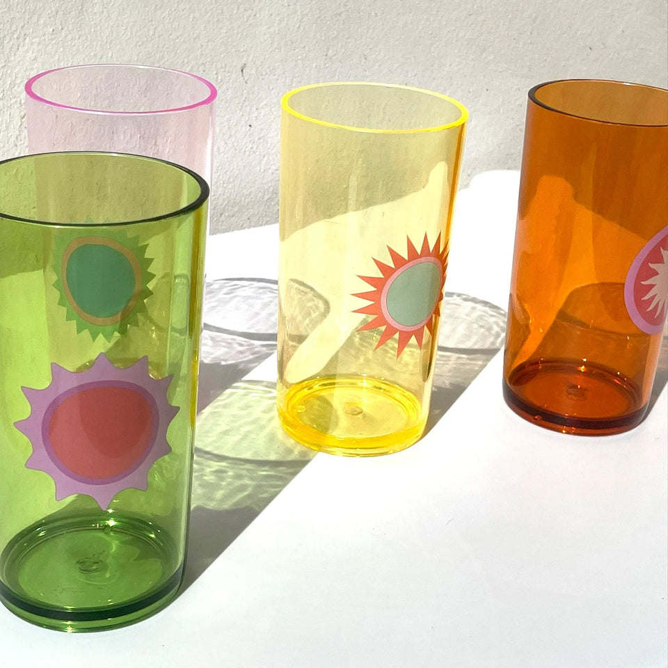 Poolside Tall Tumbler Rio Sun Multi Set of 4