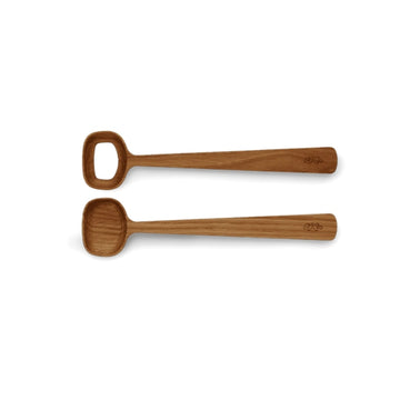 Hammersh i Salad serving set oak