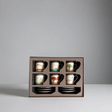 Majan Collection cups & saucers set of 6