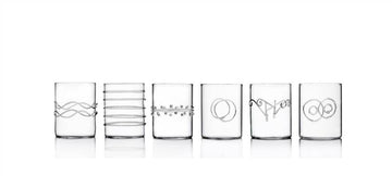 Deco Clear 6 Pcs Glass Assorted