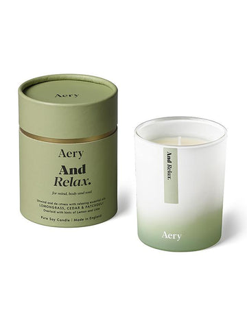 And Relax Candle - Lemongrass Cedar Patchouli