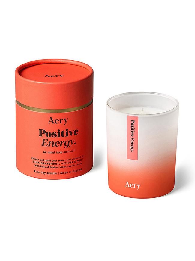 Positive Energy Wax Candle - Pink Grapefruit Vetiver Mint