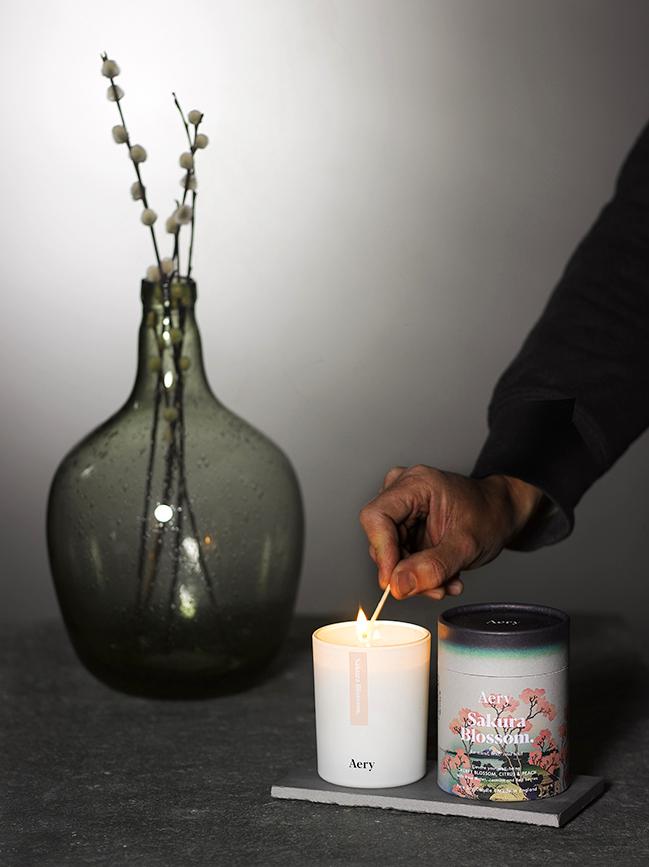 Sakura Blossom Wax Candle - Cherry Citrus Peach