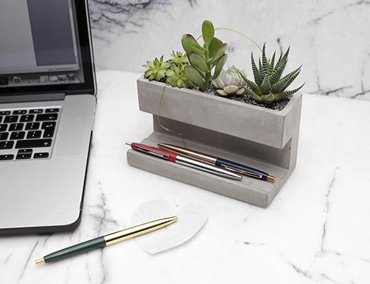 Concrete Large Planter And Pen Holder