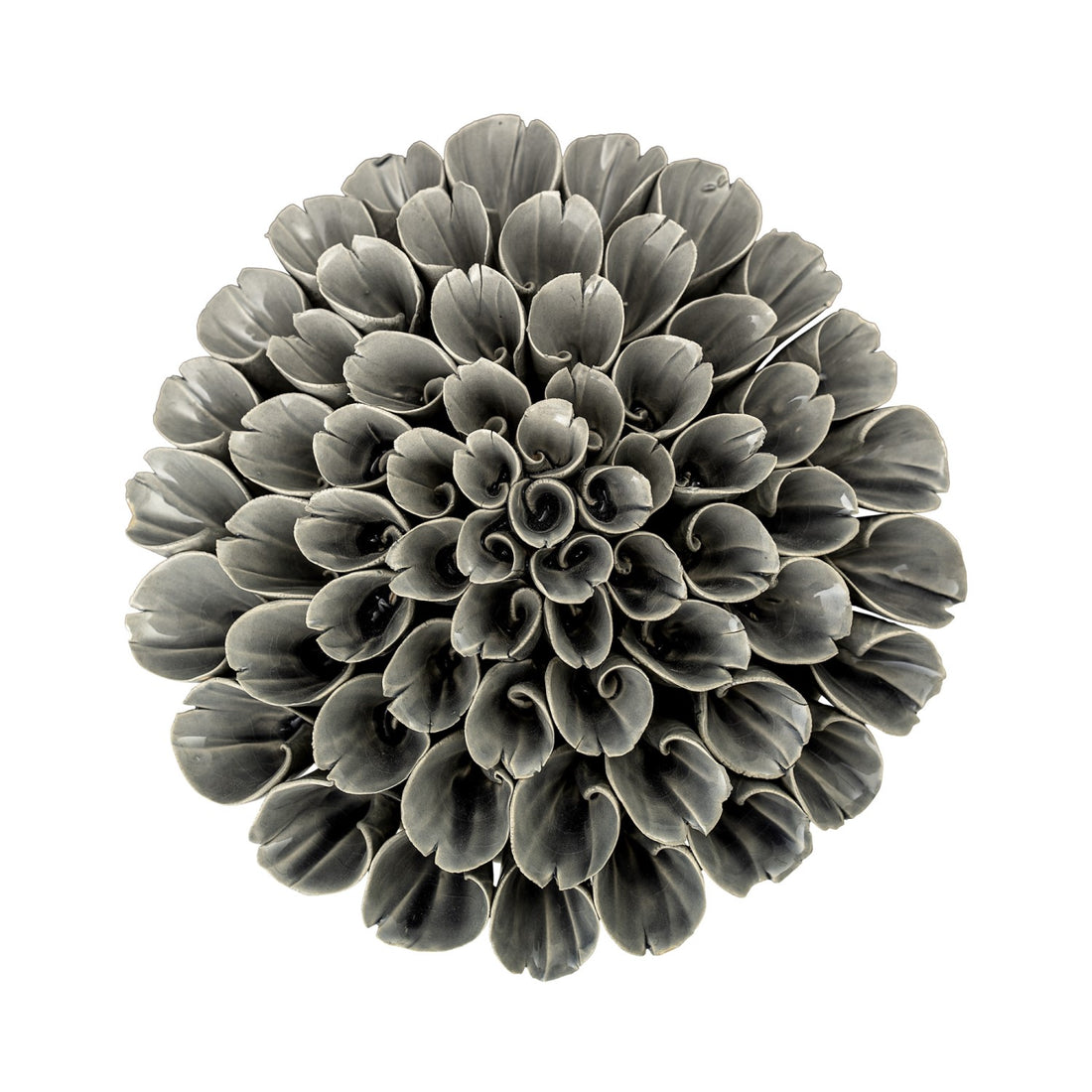 Deco Flower, Grey, Stoneware