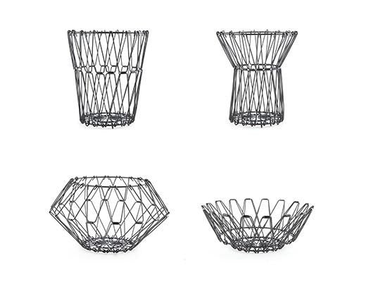 Folding Wire Basket - Black