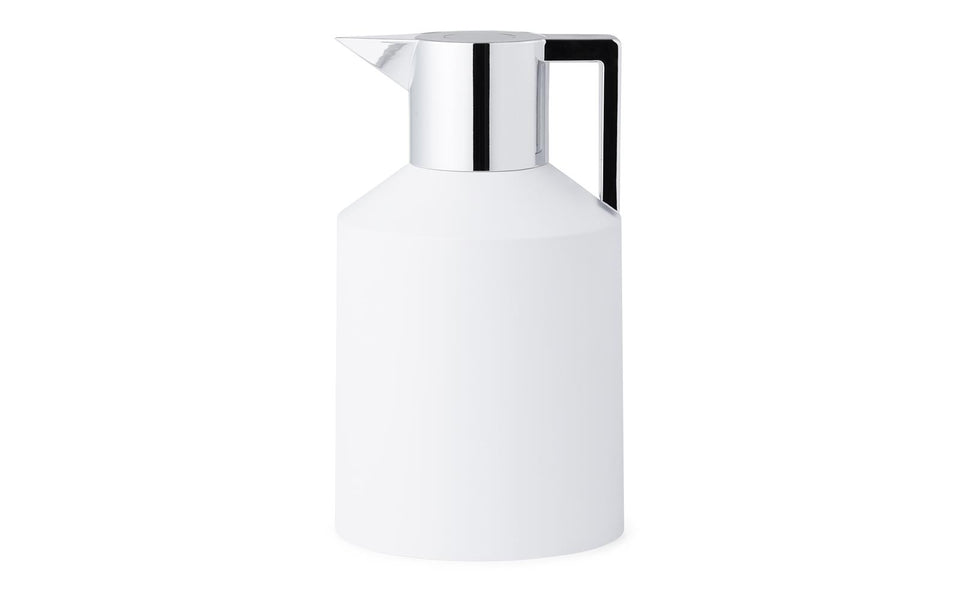 Geo Vacuum Flask - White / Glossy Silver 1.5L