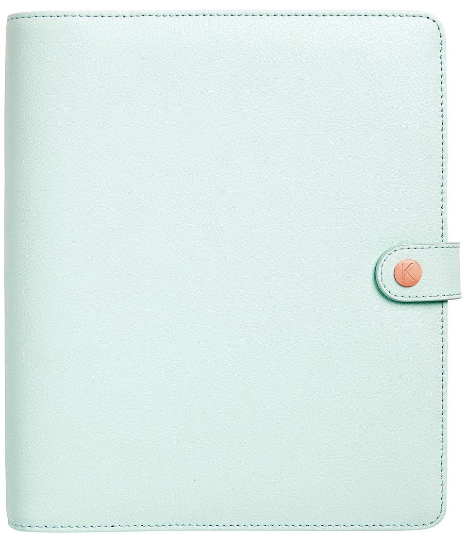 Leather Personal Planner - Mint, Large