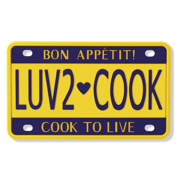 License Plate Trivet - Yellow