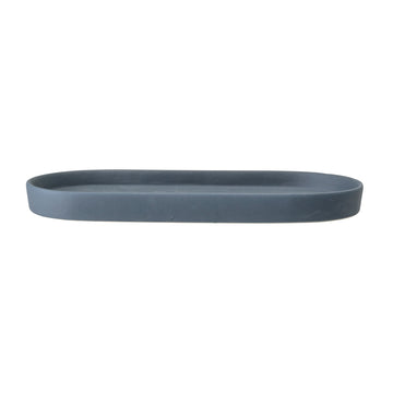 Tray, Blue, Stoneware