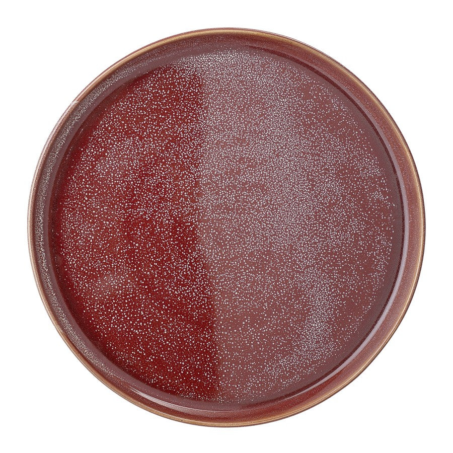 Tray maroon, Stoneware