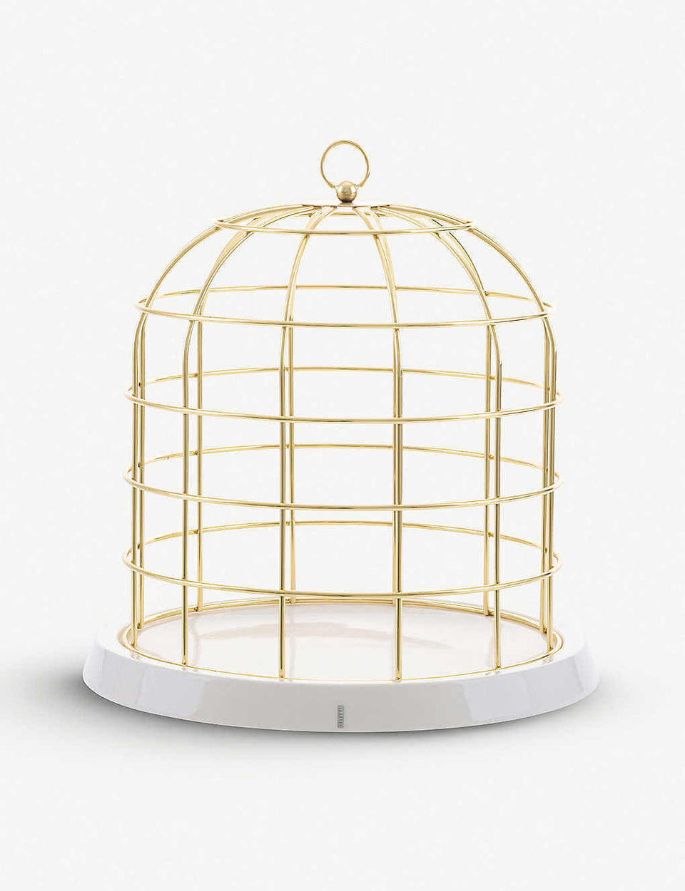 Twitable Metal and Porcelain Birdcage