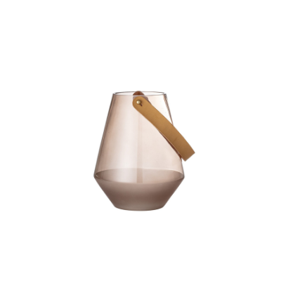 Lantern, Brown, Glass