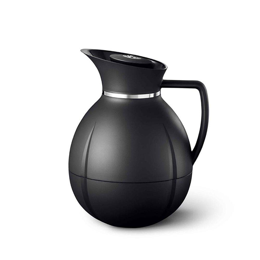 Grand Cru Luna Round Vacuum Flask, Black, 1L