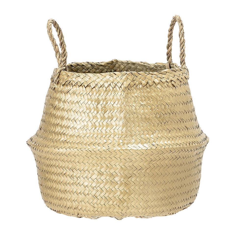 Basket, Gold, Seagrass